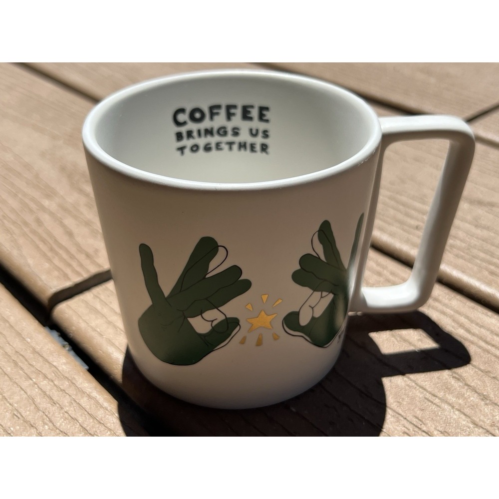 Starbucks Mug Coffee Brings Us Together Jena Floyd ASL Sign‎ Language 12 oz Cup
